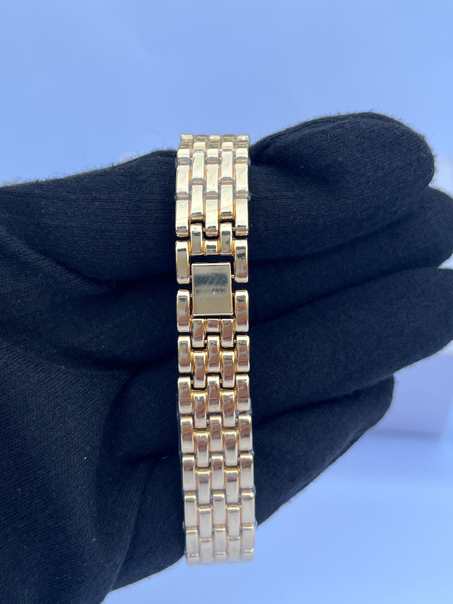 Elegant Michael Kors Women's Rectangular Watch - Gold & Rose Gold Tones