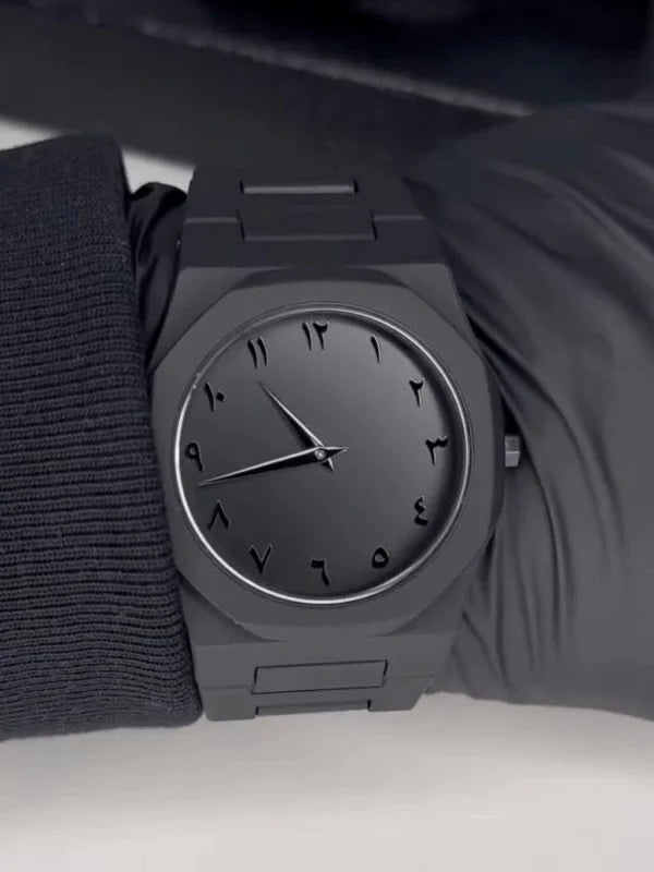 Black Aura Arabic Dial - Stylish Gear