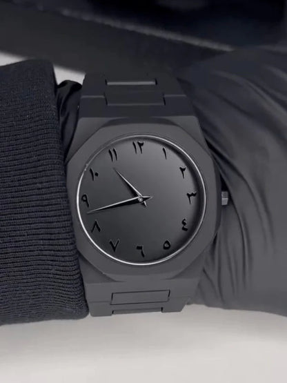 Black Aura Arabic Dial - Stylish Gear