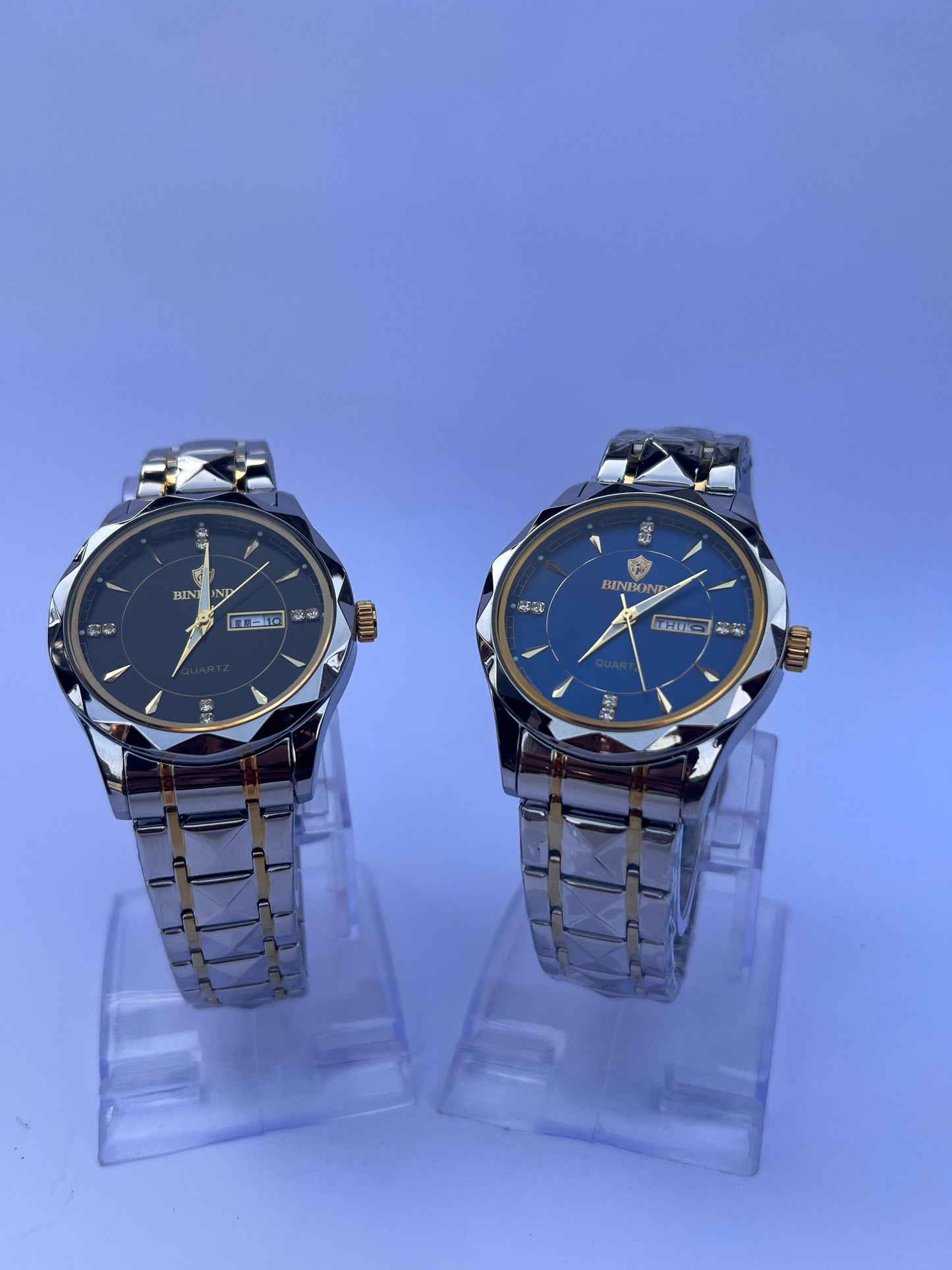 BINBOND Luxury Men's Quartz Watch – Dual Tone