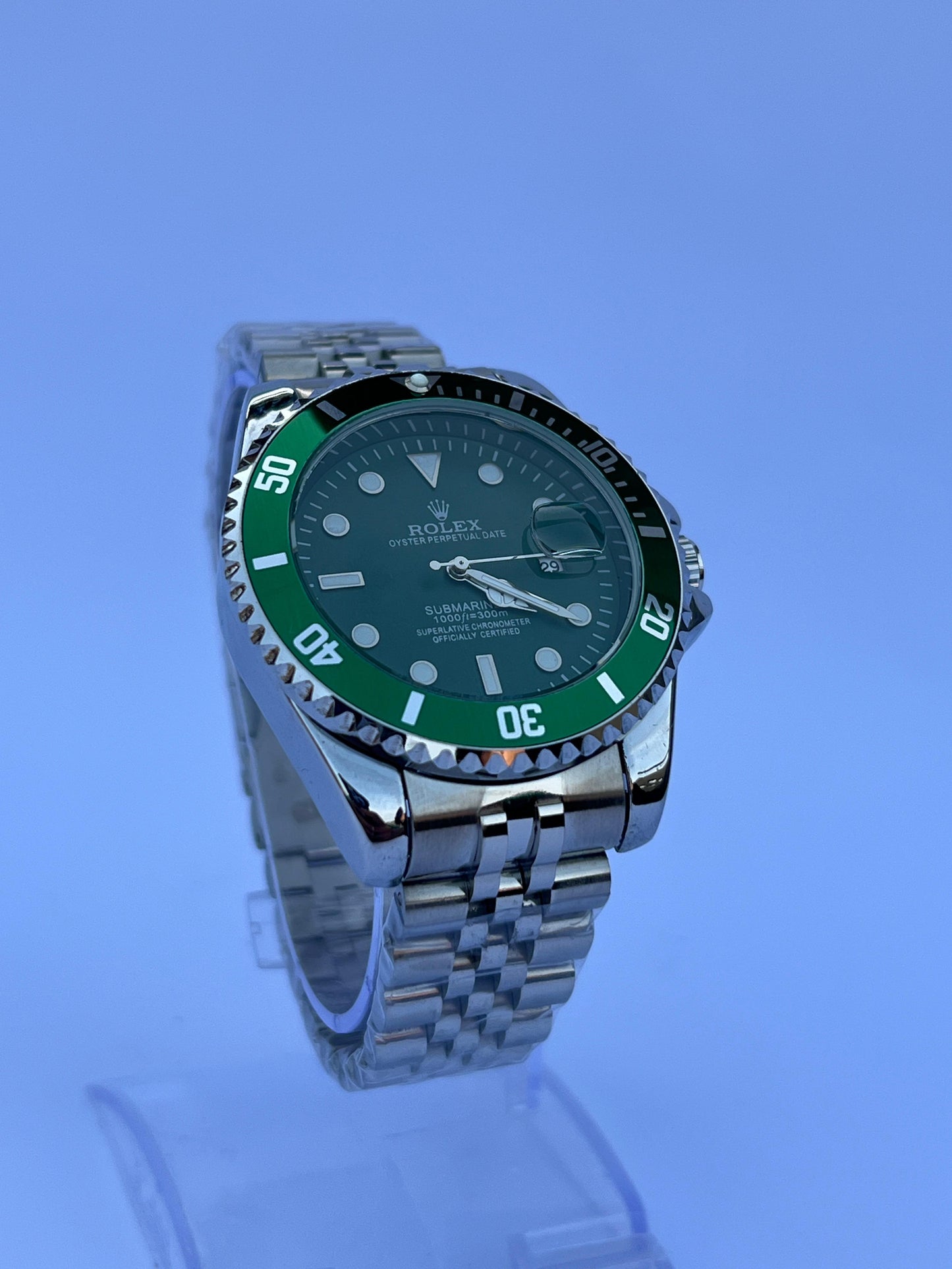 Rolex Submariner Style Watch – Green Bezel