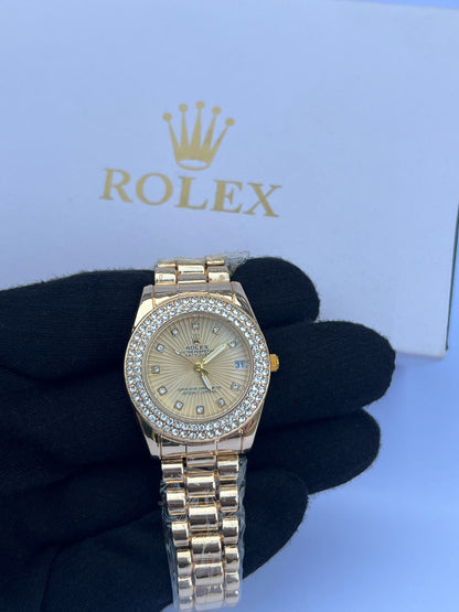 Women's Rolex- Cellini Diamond Watch  Rhinestone –  RLX-C29