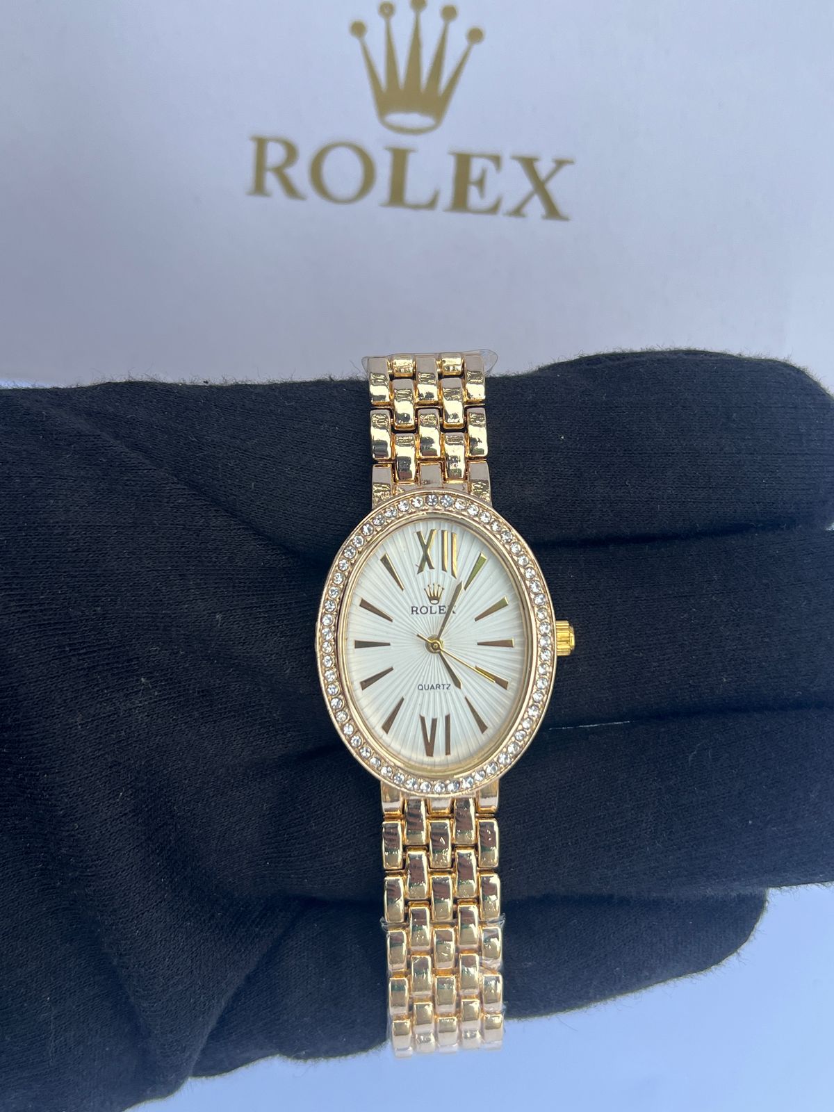Rolex- Women's Crystal Bezel Quartz Watch – RLX-Q28