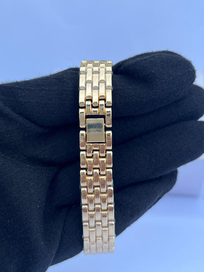 Elegant Michael Kors Women's Rectangular  Watch - Gold & Rose Gold Tones
