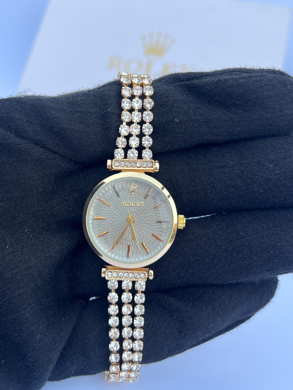 Women's Bling Watch with Crystal Embellished Band - Multiple Colors
